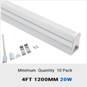 Aiwooping MOQ 10 Pack, 4FT 1.2M 20W AC85-265V,T5 Integrated LED Tube all aluminium lamp body for home office warehouse etc