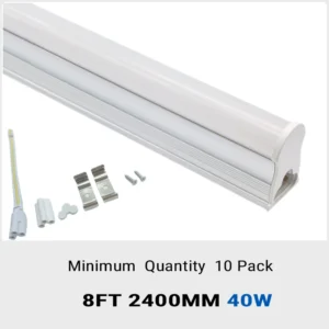 Aiwooping MOQ 10 Pack, 8FT 2.4M 40W AC85-265V,T5 Integrated LED Tube all aluminium lamp body for home office warehouse etc