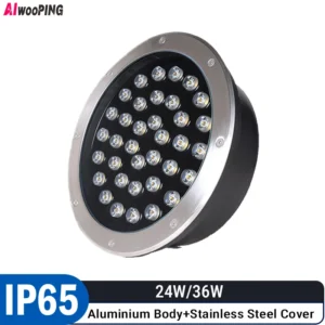 MOQ 4 Pack,Waterproof Led Light Garden Underground Lamp 24W 36W IP65 Outdoor Buried Path Spot Recessed Ground Lighting 85-265V