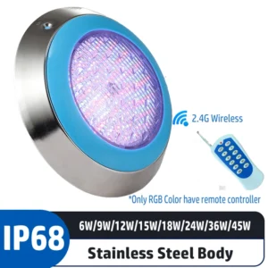 RGB LED Swimming Pool Light 6W 9W 18W 36W 45W IP68 Waterproof AC/DC12V Outdoor UnderWater Light Pond LED Piscina Luz Spotlight
