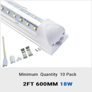 Aiwooping MOQ 10 Pack,0.6M 18W AC85-265V,T8 Integrated V Shape LED Tube for home office warehouse etc.