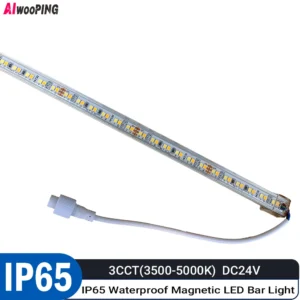 LED Hard Strip Light IP65 Waterproof DC24V Low Voltage 3CCT Adjustable (3500K/4000K/5000K) for Indoor/Outdoor Use High Brightness Durable Lighting